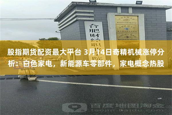 股指期货配资最大平台 3月14日奇精机械涨停分析：白色家电，新能源车零部件，家电概念热股