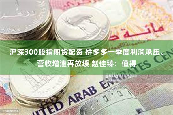 沪深300股指期货配资 拼多多一季度利润承压、营收增速再放缓 赵佳臻：值得