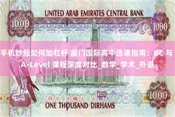手机炒股如何加杠杆 厦门国际高中选课指南：BC 与 A-Level 课程深度对比_数学_学术_外语