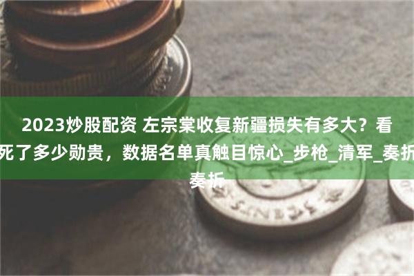 2023炒股配资 左宗棠收复新疆损失有多大？看死了多少勋贵，数据名单真触目惊心_步枪_清军_奏折