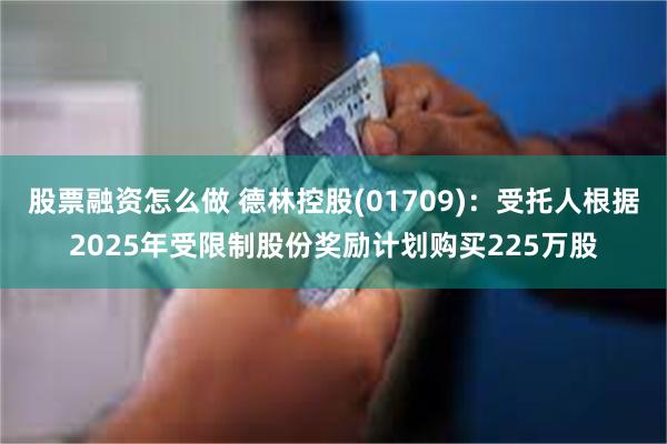 股票融资怎么做 德林控股(01709)：受托人根据2025年受限制股份奖励计划购买225万股