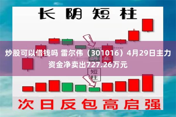 炒股可以借钱吗 雷尔伟（301016）4月29日主力资金净卖出727.26万元
